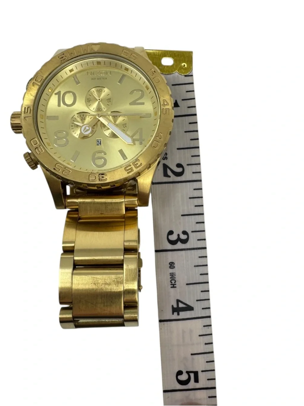 Nixon Men’s 51-30 Chronograph Watch, 51mm All Gold‎ Needs Battery Professional